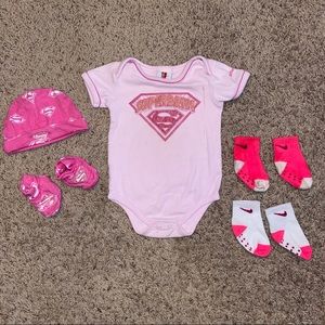 Super Baby Onesie Set & Nike Socks